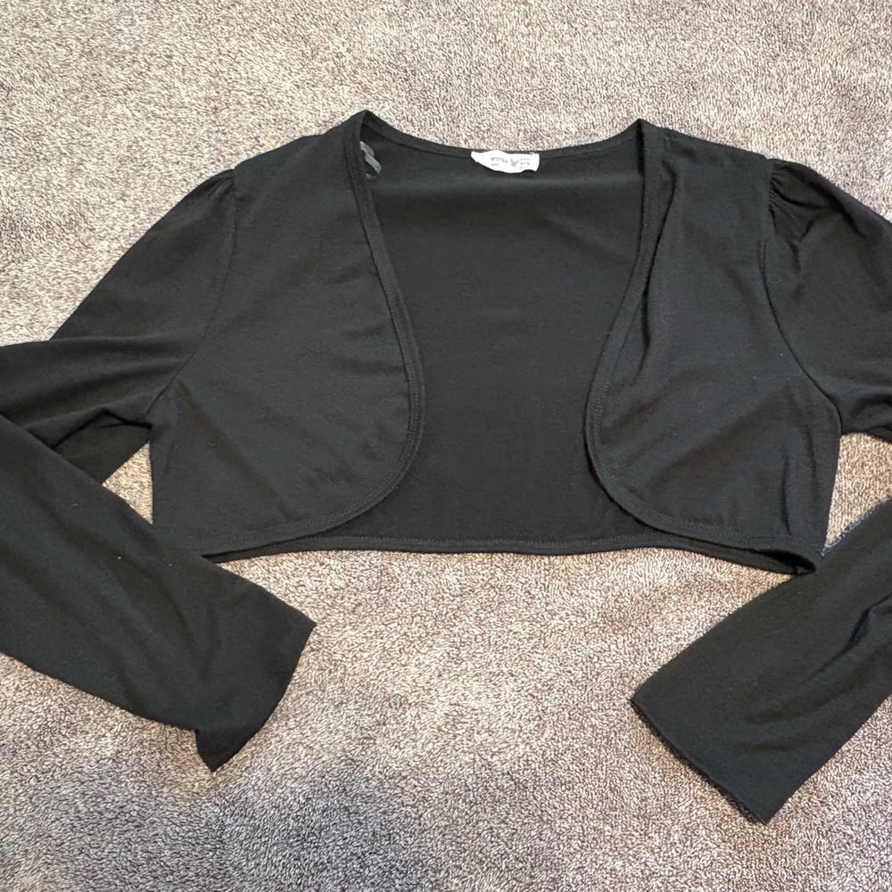Stylish Black Cropped Cardigan for Kids